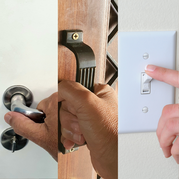 Door knobs, switches